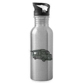 Foodtruck streetfood 2 - Water bottle with straw - silver - Right