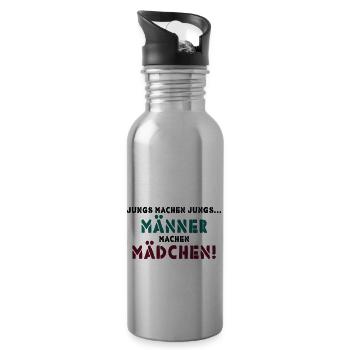 JUNGS MACHEN JUNGS - Trinkflasche mit integriertem Trinkhalm - Lightsilver - Rechts