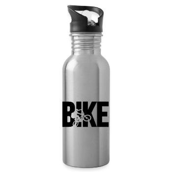 Bike - Trinkflasche mit integriertem Trinkhalm - Lightsilver - Rechts