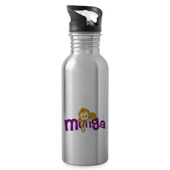 Munga - Trinkflasche mit integriertem Trinkhalm - Lightsilver - Rechts