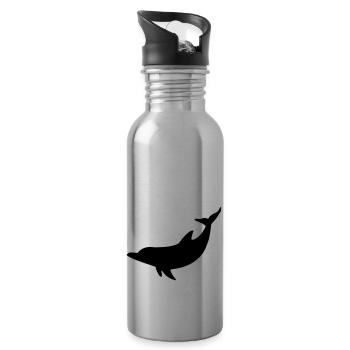 Delfin - Trinkflasche mit integriertem Trinkhalm - Lightsilver - Rechts