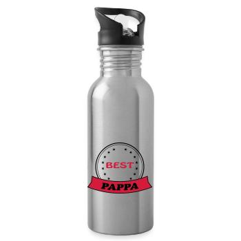 Best pappa 111 - Trinkflasche mit integriertem Trinkhalm - Lightsilver - Rechts