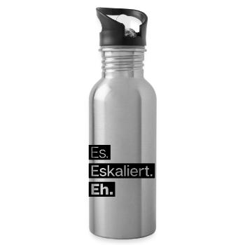 es. eskaliert. eh. - Trinkflasche mit integriertem Trinkhalm - Lightsilver - Rechts