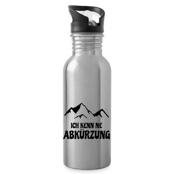 ich kenn ne Abkürzung Berge - Trinkflasche mit integriertem Trinkhalm - Lightsilver - Rechts