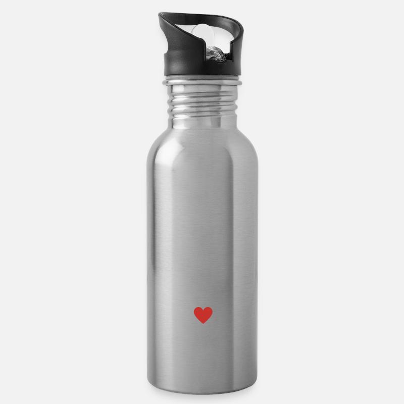 Je peux pas je suis mamoune cadeau de mamie - Gourde avec paille intégrée - argent clair