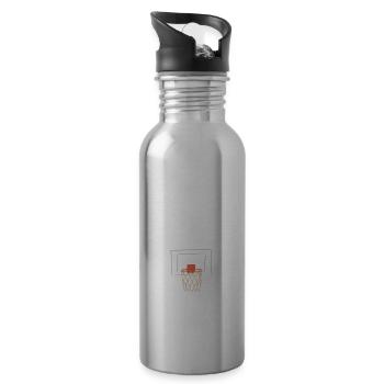 mon rêve -cadeau fan de basketball - Gourde avec paille intégrée - argent clair - Droite