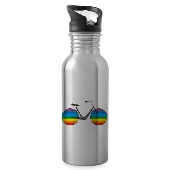 Bike - Water bottle with straw - silver - Right