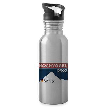 Hochvogel Hike Tour Berg Riss Allgäu Alps - Water bottle with straw - silver - Right