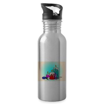 Halloween Ritual Candels - Water bottle with straw - silver - Right