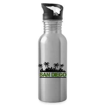 san diego - Trinkflasche mit integriertem Trinkhalm - Lightsilver - Rechts