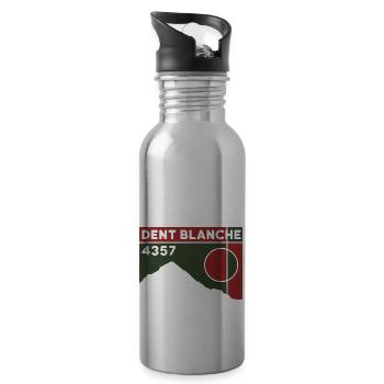 Dent Blanche Grenchen Valais Normal route alpine tour - Water bottle with straw - silver - Right