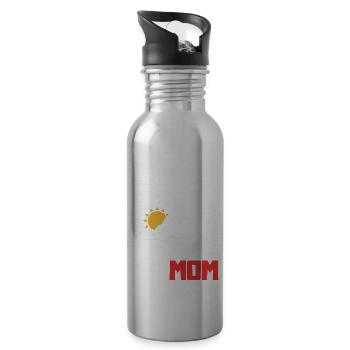 Super Mama - Trinkflasche mit integriertem Trinkhalm - Lightsilver - Rechts