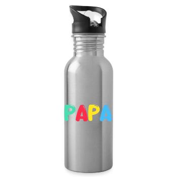 Dad - Water bottle with straw - silver - Right