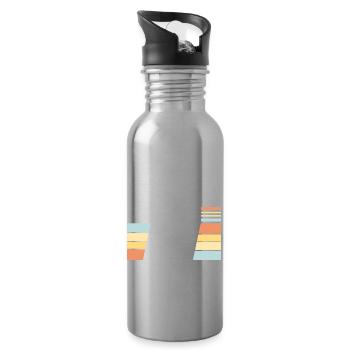 La vie est meilleure avec mes garçons - Gourde avec paille intégrée - argent clair - Droite