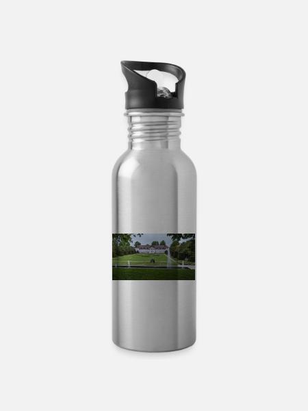 Stadtbibliothek Kempten im Allgäu - Trinkflasche mit integriertem Trinkhalm - Lightsilver