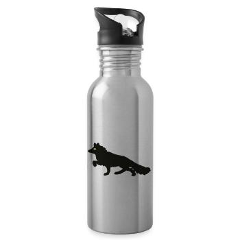 Fuchs - Trinkflasche mit integriertem Trinkhalm - Lightsilver - Rechts