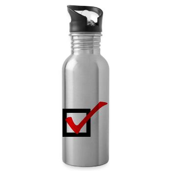 Tick off - Water bottle with straw - silver - Right