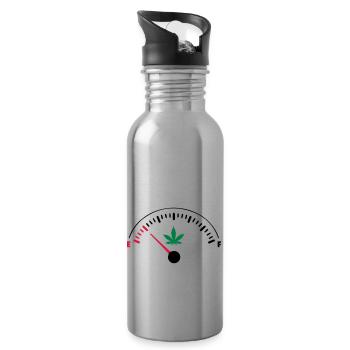 EMPTY Ganja - Trinkflasche mit integriertem Trinkhalm - Lightsilver - Rechts
