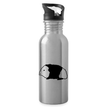 Meerschweinchen - Trinkflasche mit integriertem Trinkhalm - Lightsilver - Rechts