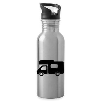Wohnmobil - Trinkflasche mit integriertem Trinkhalm - Lightsilver - Rechts
