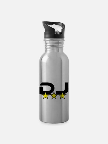 DJ *** - Gourde avec paille intégrée - argent clair