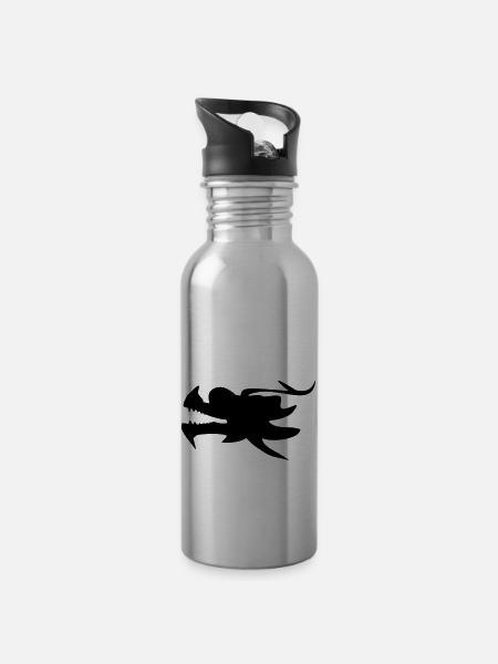 Dragon boat Dragon canoe 1 c. - Water bottle with straw - silver