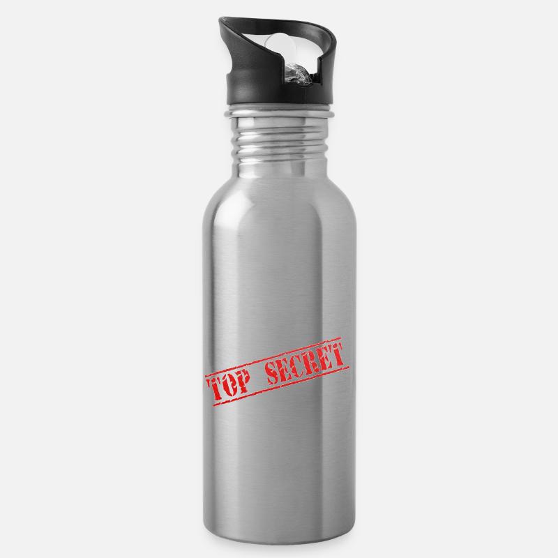 top secret J - Gourde avec paille intégrée - argent clair