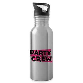 Party Crew - Trinkflasche mit integriertem Trinkhalm - Lightsilver - Rechts
