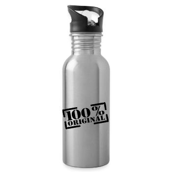 100% original stamp - Water bottle with straw - silver - Right