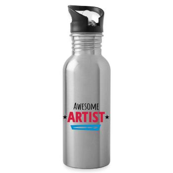 Artist - Water bottle with straw - silver - Right