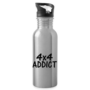 4x4 addict - Water bottle with straw - silver - Right