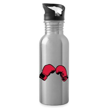 gant boxe boxeur 2503 - Gourde avec paille intégrée - argent clair - Droite