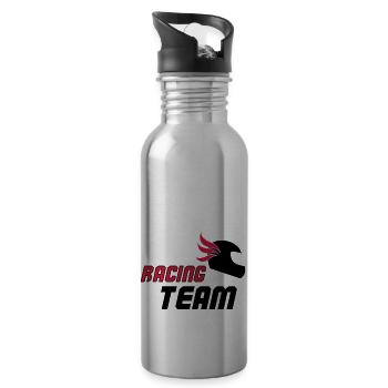 racing_team_02 - Trinkflasche mit integriertem Trinkhalm - Lightsilver - Rechts
