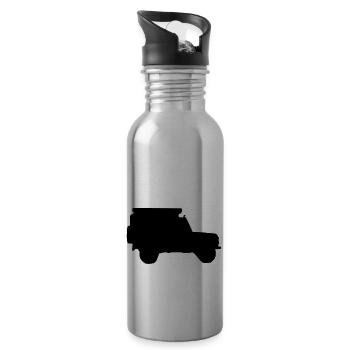 Shadow LR Defender 90 - Trinkflasche mit integriertem Trinkhalm - Lightsilver - Rechts