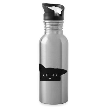 cat - Water bottle with straw - silver - Right