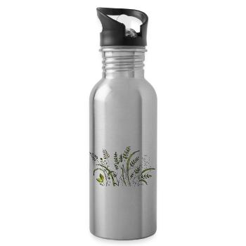 Liste - Trinkflasche mit integriertem Trinkhalm - Lightsilver - Rechts
