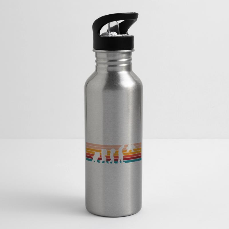 Evolution Of Man Coding Software Developer Program Trinkflasche mit integriertem Trinkhalm