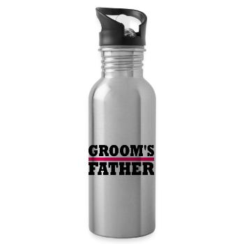 Grooms father - Gourde avec paille intégrée - argent clair - Droite