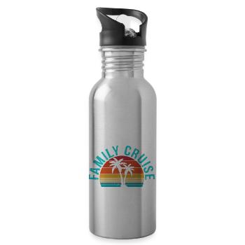 Familien Kreuzfahrt - Trinkflasche mit integriertem Trinkhalm - Lightsilver - Rechts