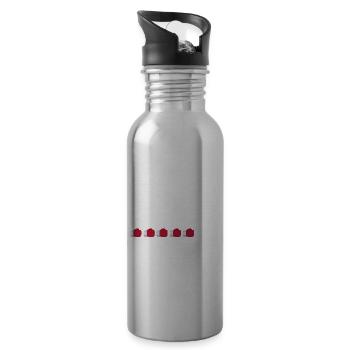 Boxing It s In My DNA Funny Boxing - Trinkflasche mit integriertem Trinkhalm - Lightsilver - Rechts