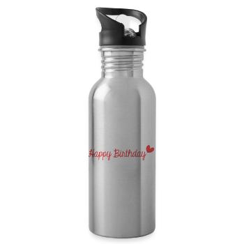 JAHRESTAG. ALLES GUTE ZUM GEBURTSTAG!. ALLES GUTE ZUM GEBURTSTAG!. - Trinkflasche mit integriertem Trinkhalm - Lightsilver - Rechts