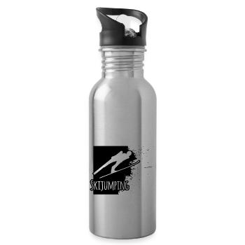 ski jumpers - ski jumpers ski jumping ski jumping - Water bottle with straw - silver - Right
