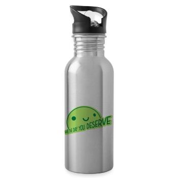 the day you deserve - Water bottle with straw - silver - Right
