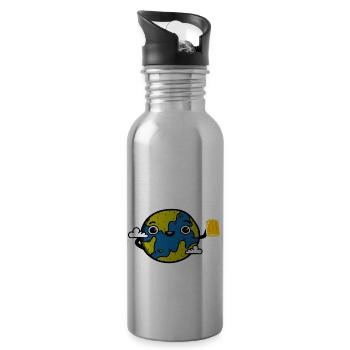 Planète Bière - Water bottle with straw - silver - Right