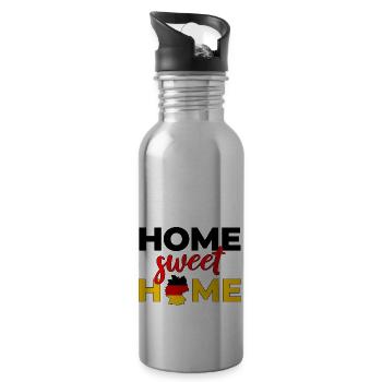Deutschland Home Heimat Deutscher Germany - Trinkflasche mit integriertem Trinkhalm - Lightsilver - Rechts