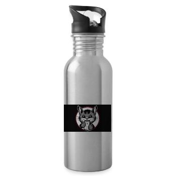 Bauform Cat2 - Trinkflasche mit integriertem Trinkhalm - Lightsilver - Rechts