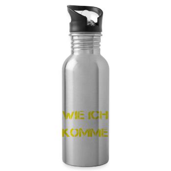 Funny Mallorca KEIN PLAN, WIE ICH NACH HAUSE KOMME - Trinkflasche mit integriertem Trinkhalm - Lightsilver - Rechts