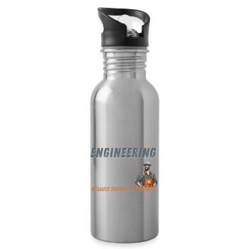 Engineering Because Scince is too easy - Water bottle with straw - silver - Right