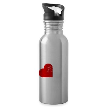 Peace Beyond Understanding – Philippians 4:7 - Water bottle with straw - silver - Right