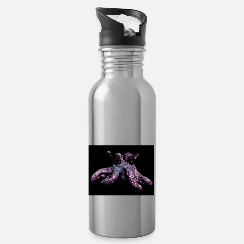 Octopus octopus - Water bottle with straw - silver